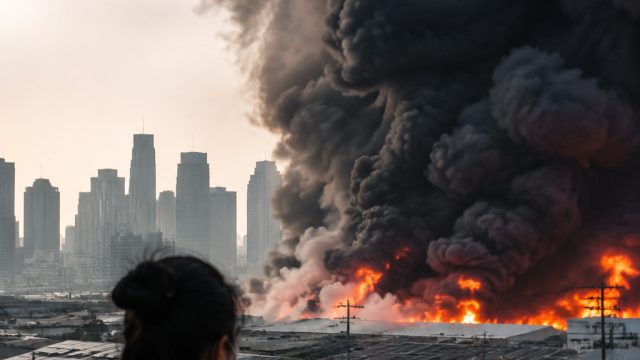 Concerns Rise as Solar-Powered Warehouse Fire Affects LA Air Quality